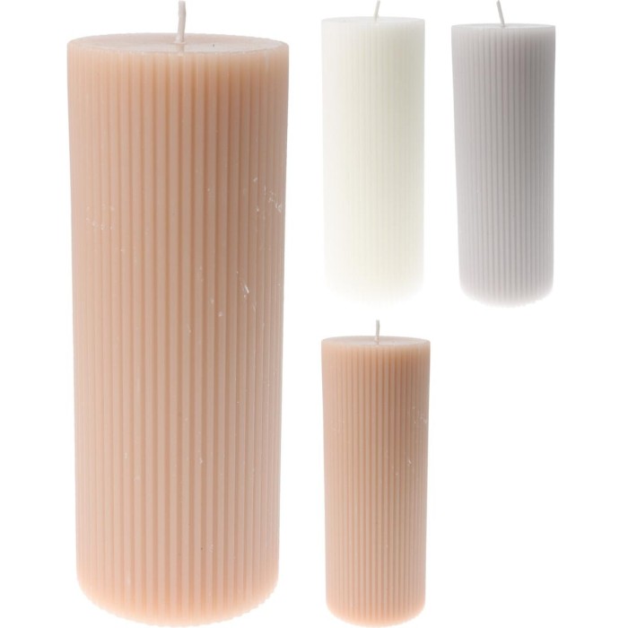 CANDELA 7X18CM RIGHE 3 ASSORTI